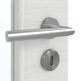 Detailansicht der Oberfläche von GARANT Zimmertür Quer Authentic Grigio GCK08 mit Lichtausschnitt LA-2 Sprosse SP4