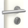 Detailansicht der Oberfläche von GARANT Zimmertür U11026SD Kristallweiß GHK08 mit Lichtausschnitt LA-2 Sprosse SP4