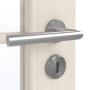Detailansicht der Oberfläche von GARANT Zimmertür Authentic Perl GCK08 mit Lichtausschnitt LA-3 Sprosse SP0