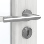 Detailansicht der Oberfläche von GARANT Zimmertür Authentic Grigio CPL mit Lichtausschnitt LA-3 Sprosse SP1