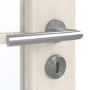 Detailansicht der Oberfläche von GARANT Zimmertür Authentic Perl GCK08 mit Lichtausschnitt LA-3 Sprosse SP1