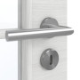 Detailansicht der Oberfläche von GARANT Zimmertür Quer Authentic Grigio GCK08 mit Lichtausschnitt LA-3 Sprosse SP1