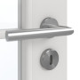 Detailansicht der Oberfläche von GARANT Zimmertür 0160-60 Silver Grey CPL mit Lichtausschnitt LA-3 Sprosse SP10