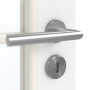 Detailansicht der Oberfläche von GARANT Zimmertür D354-60 Designer White Resopal mit Lichtausschnitt LA-3 Sprosse SP10