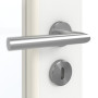 Detailansicht der Oberfläche von GARANT Zimmertür D354-60 Designer White Resopal mit Lichtausschnitt LA-3 Sprosse SP2
