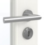 Detailansicht der Oberfläche von GARANT Zimmertür Authentic Bianco CPL mit Lichtausschnitt LA-3 Sprosse SP4