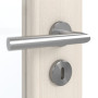 Detailansicht der Oberfläche von GARANT Zimmertür Authentic Perl GCK08 mit Lichtausschnitt LA-3 Sprosse SP4