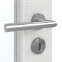 Detailansicht der Oberfläche von GARANT Zimmertür Quer Authentic Grigio GCK08 mit Lichtausschnitt LA-3 Sprosse SP4