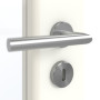 Detailansicht der Oberfläche von GARANT Zimmertür U11026SD Kristallweiß GHK08 mit Lichtausschnitt LA-3 Sprosse SP4