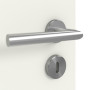 Detailansicht der Oberfläche von GARANT Zimmertür 0135-60 Rain Resopal mit Lichtausschnitt LA-4 bandseitig Sprosse SP10