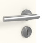 Detailansicht der Oberfläche von GARANT Zimmertür 0105-60 Pearl White CPL mit Lichtausschnitt LA-4 mittig Sprosse SP10