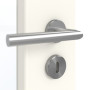 Detailansicht der Oberfläche von GARANT Zimmertür 0105-60 Pearl White CPL mit Lichtausschnitt LA-4 schlossseitig