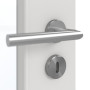 Detailansicht der Oberfläche von GARANT Zimmertür 0160-60 Silver Grey CPL mit Lichtausschnitt LA-4 schlossseitig