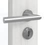 Detailansicht der Oberfläche von GARANT Zimmertür Authentic Grigio CPL mit Lichtausschnitt LA-4 schlossseitig