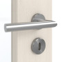 Detailansicht der Oberfläche von GARANT Zimmertür Authentic Perl GCK08 mit Lichtausschnitt LA-4 schlossseitig