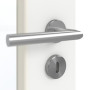 Detailansicht der Oberfläche von GARANT Zimmertür D354-60 Designer White Resopal mit Lichtausschnitt LA-4 schlossseitig