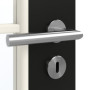 Detailansicht der Oberfläche von GARANT Zimmertür 0901-60 Black Resopal mit Lichtausschnitt LA-4 schlossseitig Sprosse SP10