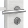 Detailansicht der Oberfläche von GARANT Zimmertür Quer Authentic Grigio GCK08 mit Lichtausschnitt LA-4 schlossseitig Sprosse SP10