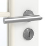 Detailansicht der Oberfläche von GARANT Zimmertür D354-60 Designer White Resopal mit Lichtausschnitt LA-4 schlossseitig Sprosse SP10