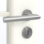 Detailansicht der Oberfläche von GARANT Zimmertür U11026SD Kristallweiß GHK08 mit Lichtausschnitt LA-4 schlossseitig Sprosse SP10