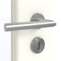 Detailansicht der Oberfläche von GARANT Zimmertür U11026SD Kristallweiß GHK08 mit Lichtausschnitt LA-4 schlossseitig