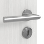 Detailansicht der Oberfläche von GARANT Zimmertür Authentic Grigio CPL mit Lichtausschnitt LA-5 bandseitig
