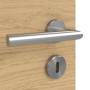 Detailansicht der Oberfläche von GARANT Zimmertür Quer Authentic Asteiche CPL mit Lichtausschnitt LA-5 bandseitig Sprosse SP10