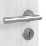 Detailansicht der Oberfläche von GARANT Zimmertür Authentic Grigio CPL mit Lichtausschnitt LA-5 mittig Sprosse SP10