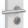 Detailansicht der Oberfläche von GARANT Zimmertür 0160-60 Silver Grey CPL mit Lichtausschnitt LA-5 schlossseitig