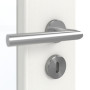 Detailansicht der Oberfläche von GARANT Zimmertür Authentic Bianco CPL mit Lichtausschnitt LA-5 schlossseitig