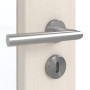 Detailansicht der Oberfläche von GARANT Zimmertür Authentic Perl GCK08 mit Lichtausschnitt LA-5 schlossseitig