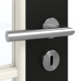 Detailansicht der Oberfläche von GARANT Zimmertür 0901-60 Black Resopal mit Lichtausschnitt LA-5 schlossseitig Sprosse SP10