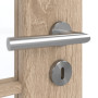 Detailansicht der Oberfläche von GARANT Zimmertür Authentic Eiche CPL mit Lichtausschnitt LA-5 schlossseitig Sprosse SP10
