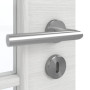 Detailansicht der Oberfläche von GARANT Zimmertür Quer Authentic Grigio GCK08 mit Lichtausschnitt LA-5 schlossseitig Sprosse SP10