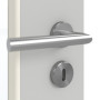 Detailansicht der Oberfläche von GARANT Zimmertür D92-60 Dove Grey Resopal mit Lichtausschnitt LA-6