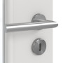 Detailansicht der Oberfläche von GARANT Zimmertür 0160-60 Silver Grey CPL mit Lichtausschnitt LA-6 Sprosse SP0