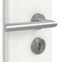 Detailansicht der Oberfläche von GARANT Zimmertür Authentic Bianco CPL mit Lichtausschnitt LA-6 Sprosse SP0