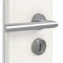 Detailansicht der Oberfläche von GARANT Zimmertür Quer Authentic Bianco CPL mit Lichtausschnitt LA-6 Sprosse SP0