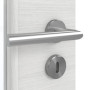 Detailansicht der Oberfläche von GARANT Zimmertür Quer Authentic Grigio GCK08 mit Lichtausschnitt LA-6 Sprosse SP0
