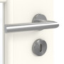 Detailansicht der Oberfläche von GARANT Zimmertür 0105-60 Pearl White CPL mit Lichtausschnitt LA-6 Sprosse SP1