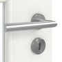 Detailansicht der Oberfläche von GARANT Zimmertür Quer Authentic Bianco CPL mit Lichtausschnitt LA-6 Sprosse SP1