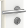 Detailansicht der Oberfläche von GARANT Zimmertür D354-60 Designer White Resopal mit Lichtausschnitt LA-6 Sprosse SP1