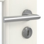 Detailansicht der Oberfläche von GARANT Zimmertür Weiß Struktur Premium CPL mit Lichtausschnitt LA-6 Sprosse SP1