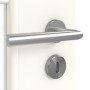 Detailansicht der Oberfläche von GARANT Zimmertür 0105-60 Pearl White CPL mit Lichtausschnitt LA-6 Sprosse SP10