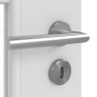 Detailansicht der Oberfläche von GARANT Zimmertür 0160-60 Silver Grey CPL mit Lichtausschnitt LA-6 Sprosse SP10