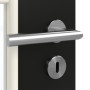 Detailansicht der Oberfläche von GARANT Zimmertür 0901-60 Black Resopal mit Lichtausschnitt LA-6 Sprosse SP10