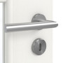 Detailansicht der Oberfläche von GARANT Zimmertür Authentic Bianco CPL mit Lichtausschnitt LA-6 Sprosse SP10