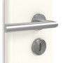 Detailansicht der Oberfläche von GARANT Zimmertür 0105-60 Pearl White CPL mit Lichtausschnitt LA-6 Sprosse SP2