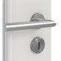 Detailansicht der Oberfläche von GARANT Zimmertür 0160-60 Silver Grey CPL mit Lichtausschnitt LA-6 Sprosse SP2