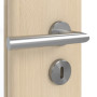Detailansicht der Oberfläche von GARANT Zimmertür Authentic Sand CPL mit Lichtausschnitt LA-6 Sprosse SP2